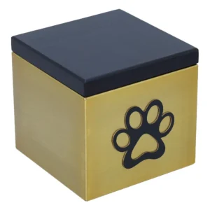 Goldbox- egyedi, elegáns aranyszínű fém urna hamvaknak